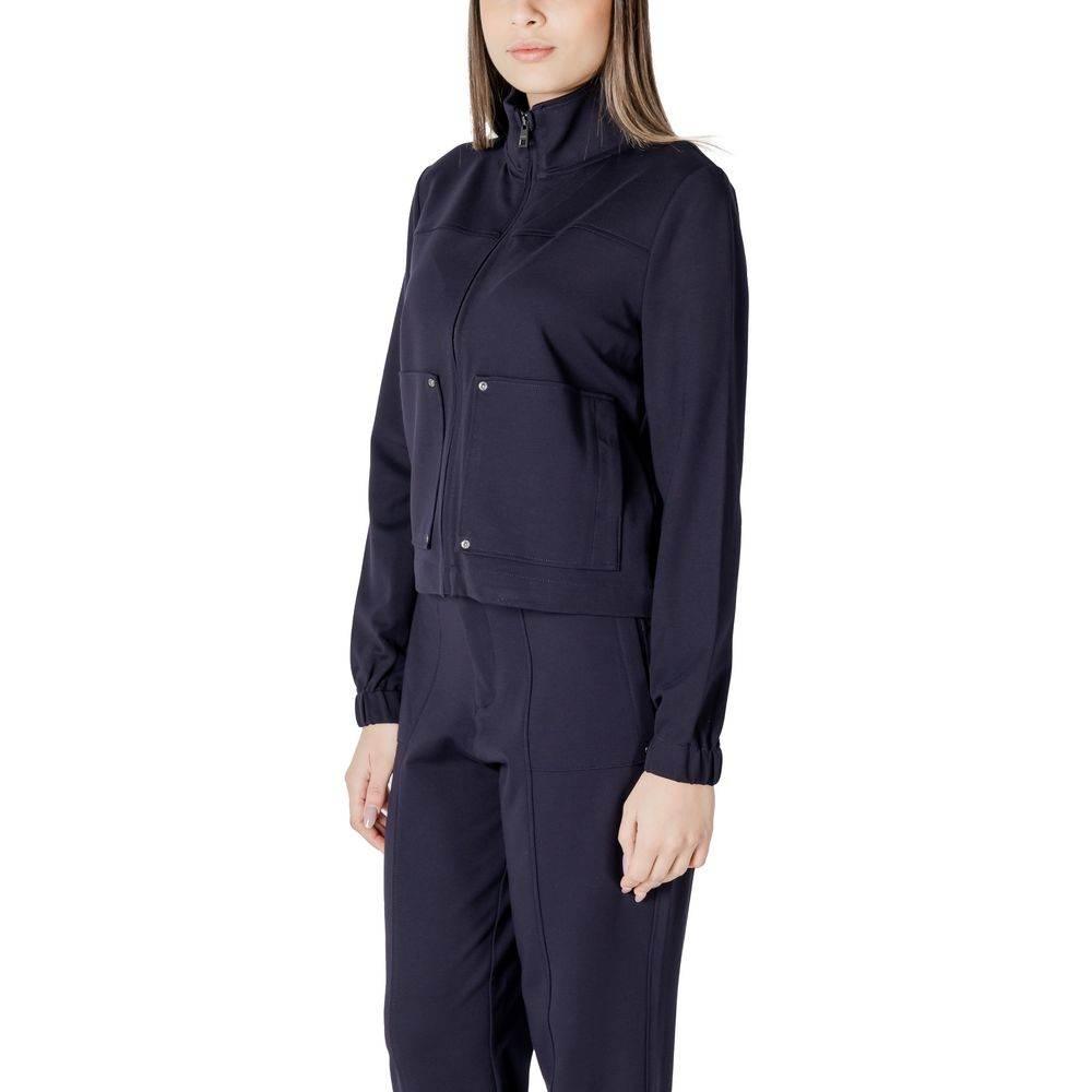 Street One Blue Viscose Jackets & Coat - Hilstor