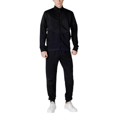 EA7 Emporio Armani Black Cotton Sweatsuit - Hilstor