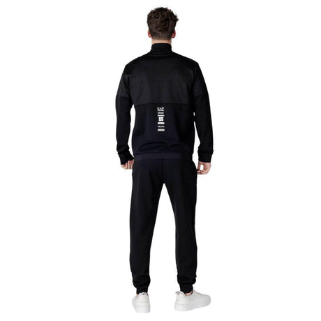 EA7 Emporio Armani Black Cotton Sweatsuit - Hilstor