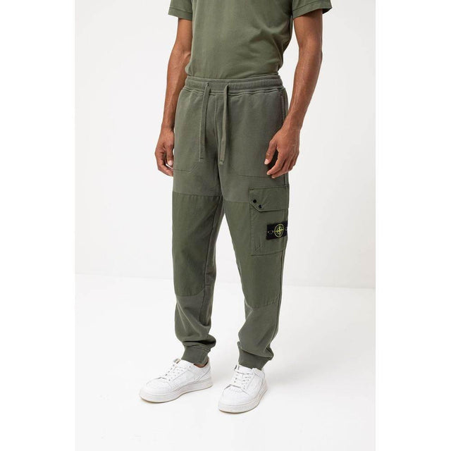 Stone Island Green Cotton Men Pants - Hilstor