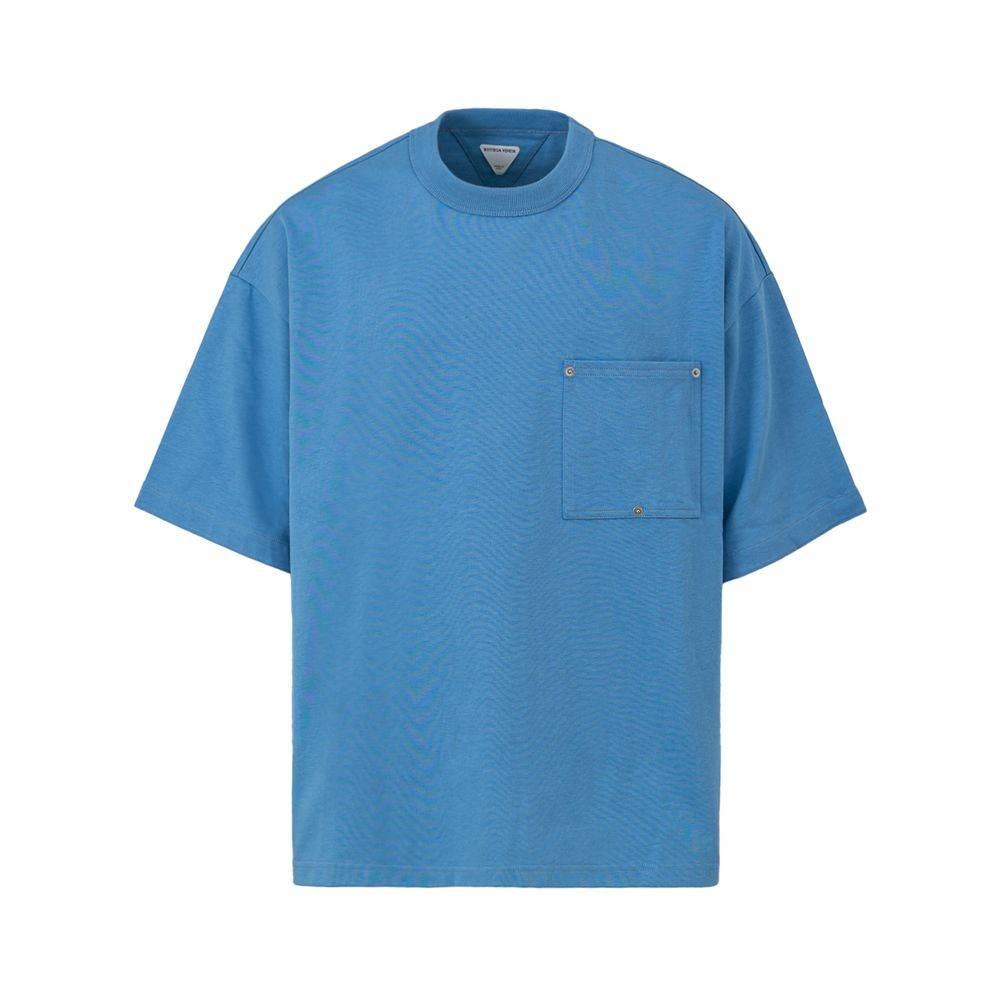 Bottega Veneta Blue Cotton T-Shirt - Hilstor