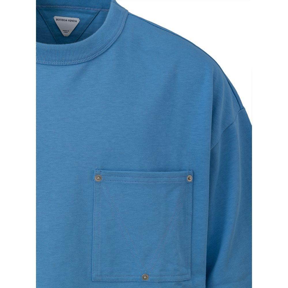 Bottega Veneta Blue Cotton T-Shirt - Hilstor