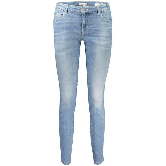Guess Jeans Light Blue Cotton Jeans & Pant - Hilstor