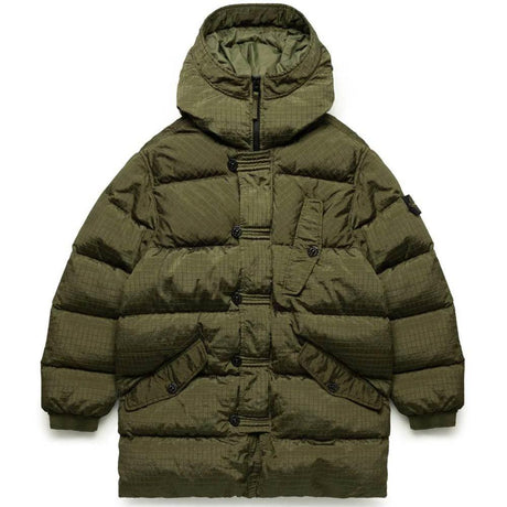 Stone Island Green Nylon Men Parka - Hilstor