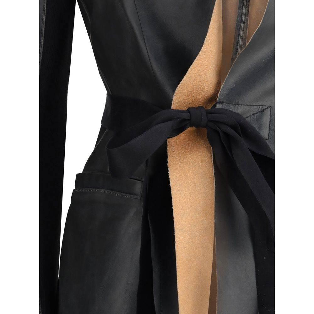 Rick Owens Leather Jacket - Hilstor
