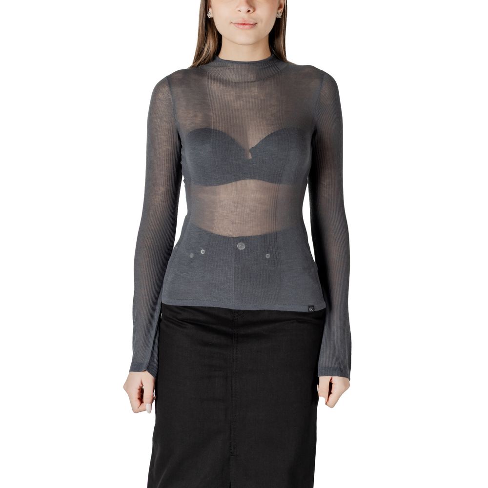 Calvin Klein Jeans Grå Akryl Toppe &amp; T-shirt