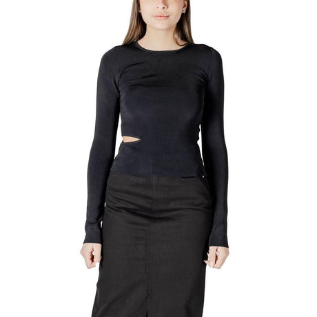 Calvin Klein Jeans Black Rayon Tops & T-Shirt - Hilstor