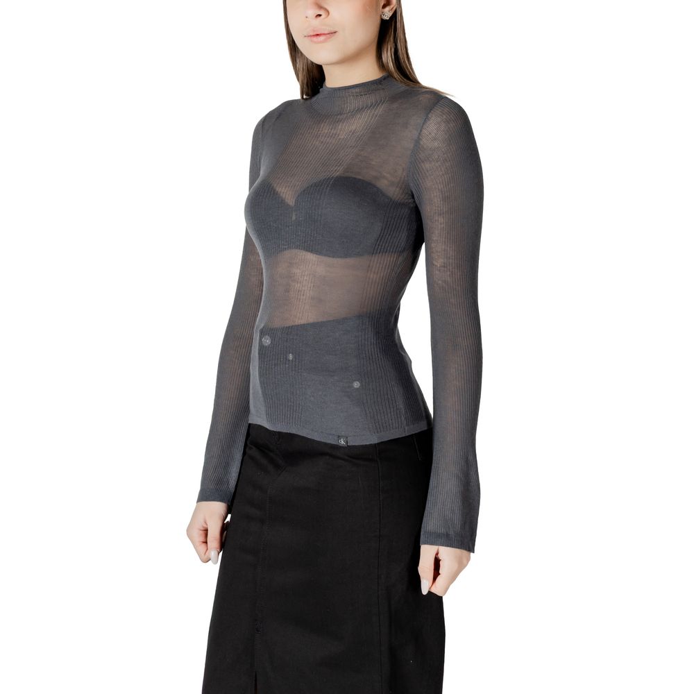 Calvin Klein Jeans Grå Akryl Toppe &amp; T-shirt