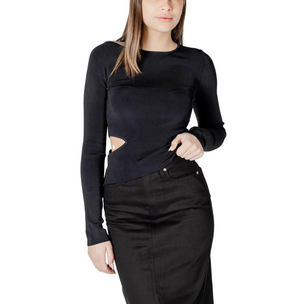 Calvin Klein Jeans Black Rayon Tops & T-Shirt - Hilstor