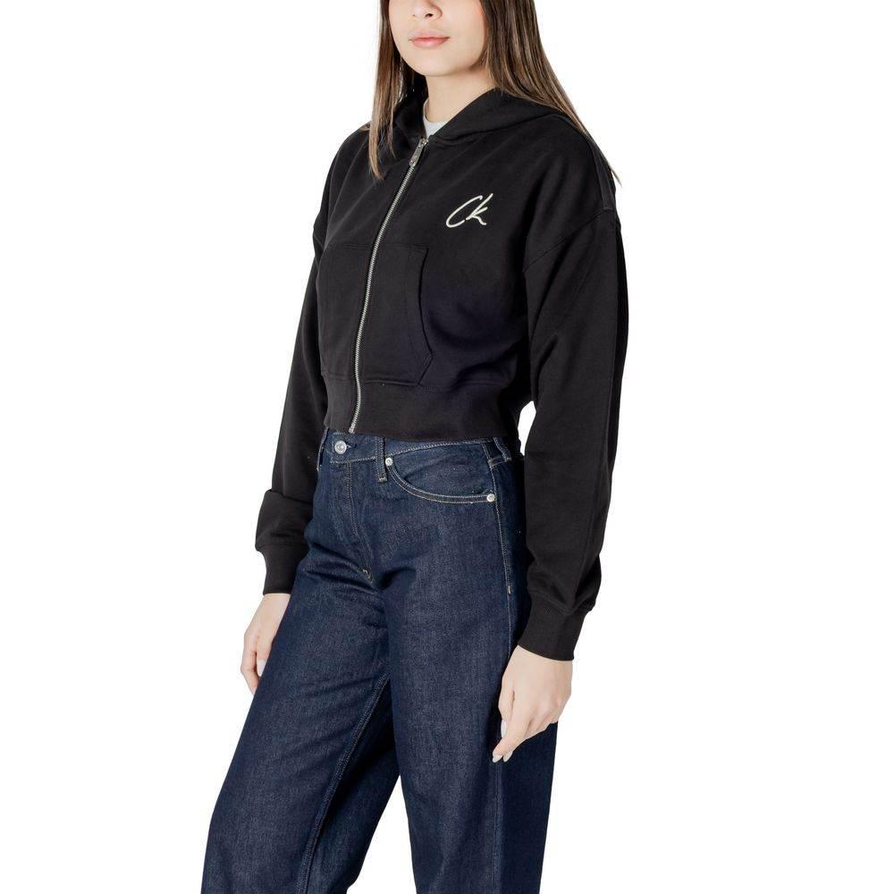 Calvin Klein Jeans Black Cotton Hoody - Hilstor