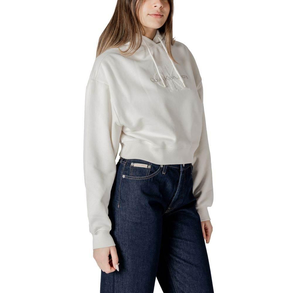 Calvin Klein Jeans Cream Cotton Sweater - Hilstor