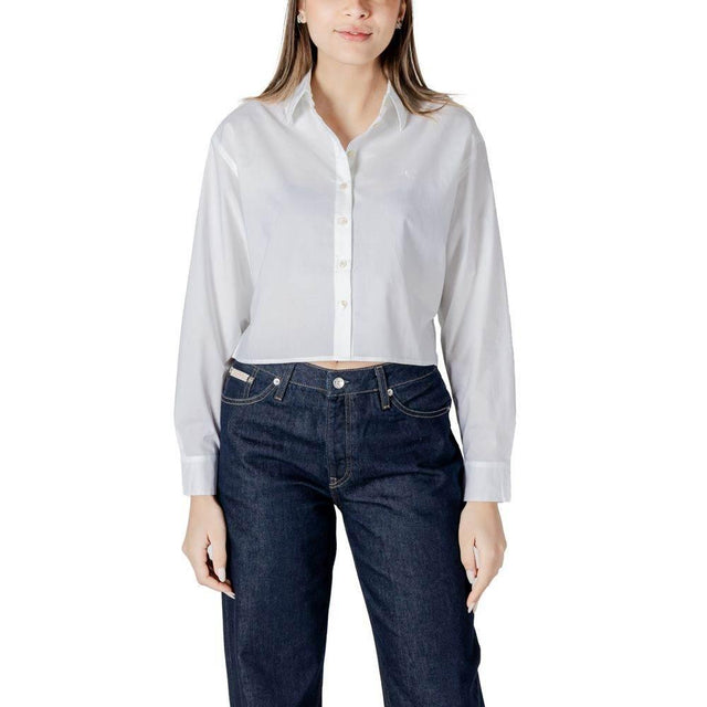Calvin Klein Jeans White Cotton Shirt - Hilstor