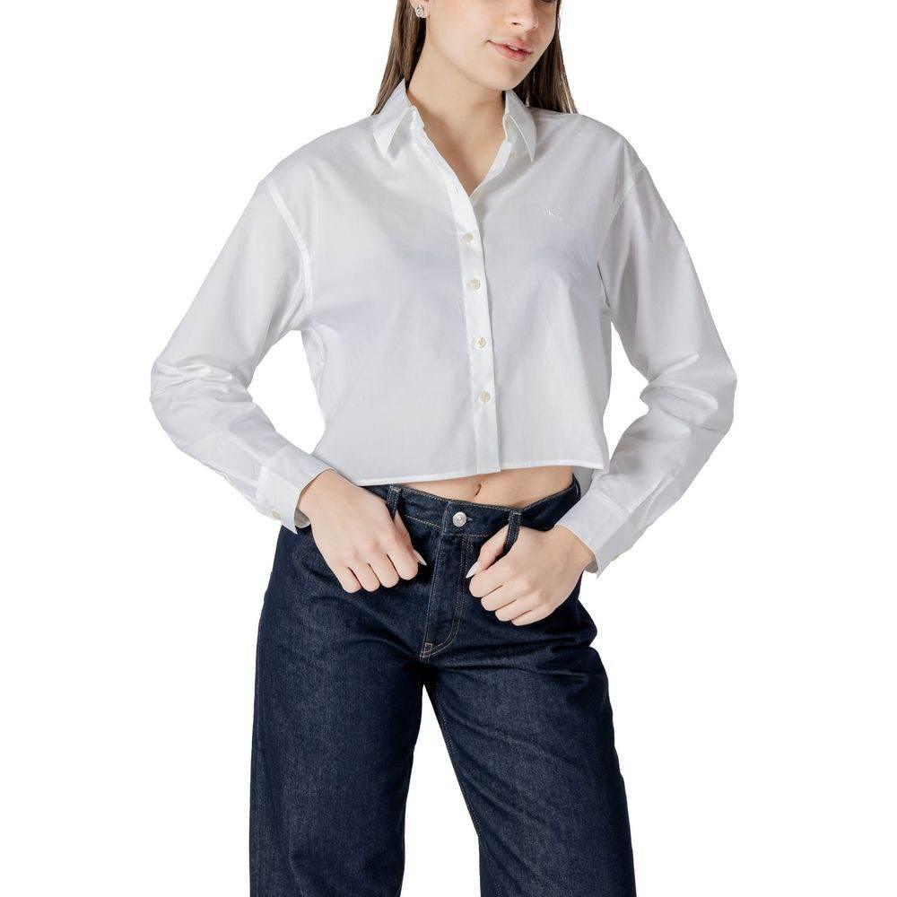 Calvin Klein Jeans White Cotton Shirt - Hilstor