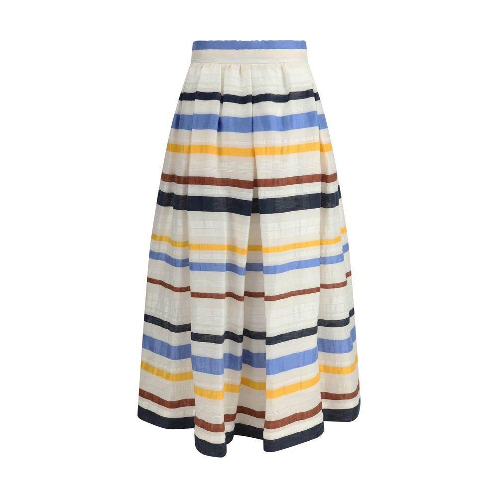 Sara Roka Striped long Skirt - Hilstor