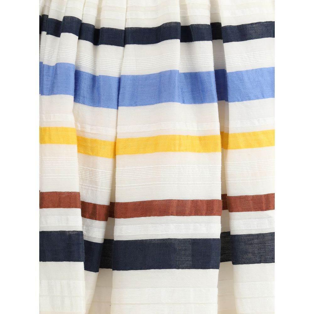 Sara Roka Striped long Skirt - Hilstor