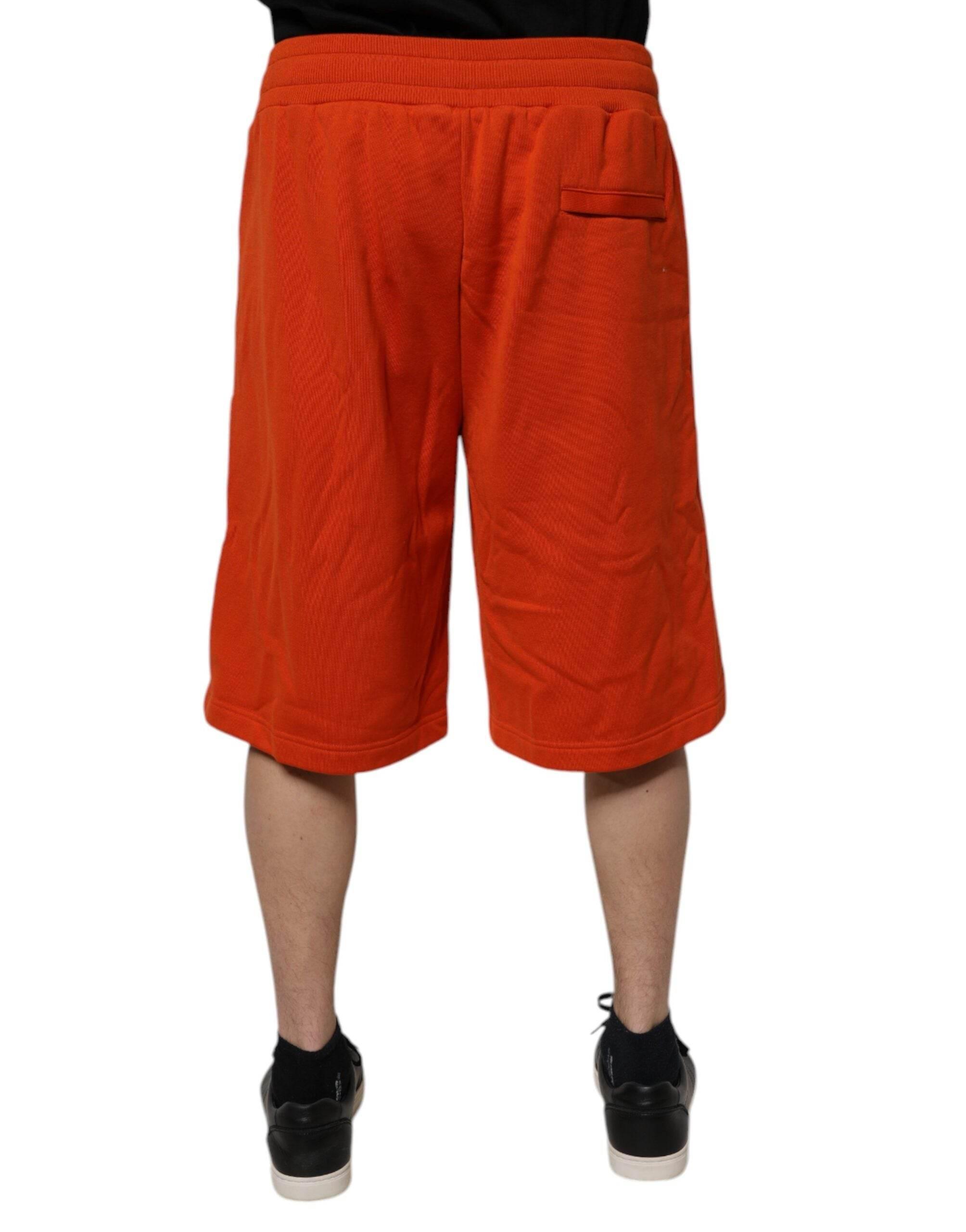 Dolce & Gabbana Red Cotton Blend Mid Waist Men Bermuda Shorts - Hilstor