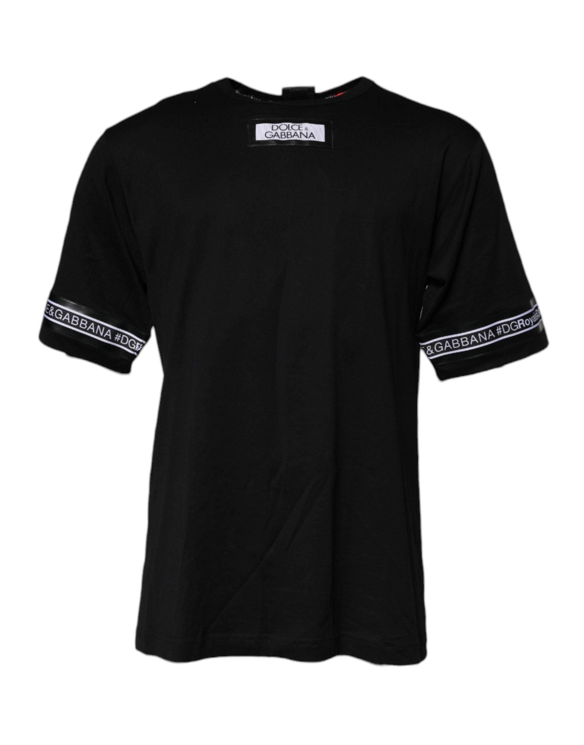 Dolce & Gabbana Black #DGMILLENNIALS Cotton Crew Neck T-shirt - Hilstor