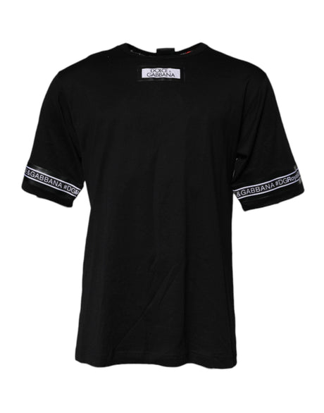 Dolce & Gabbana Black #DGMILLENNIALS Cotton Crew Neck T-shirt - Hilstor