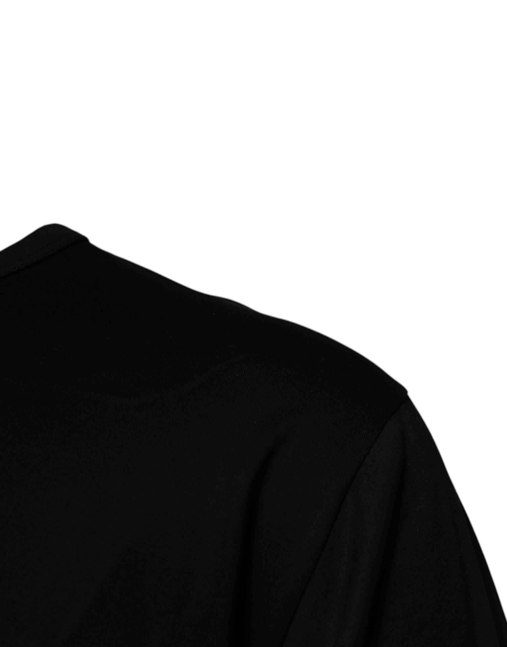 Dolce & Gabbana Black #DGMILLENNIALS Cotton Crew Neck T-shirt - Hilstor