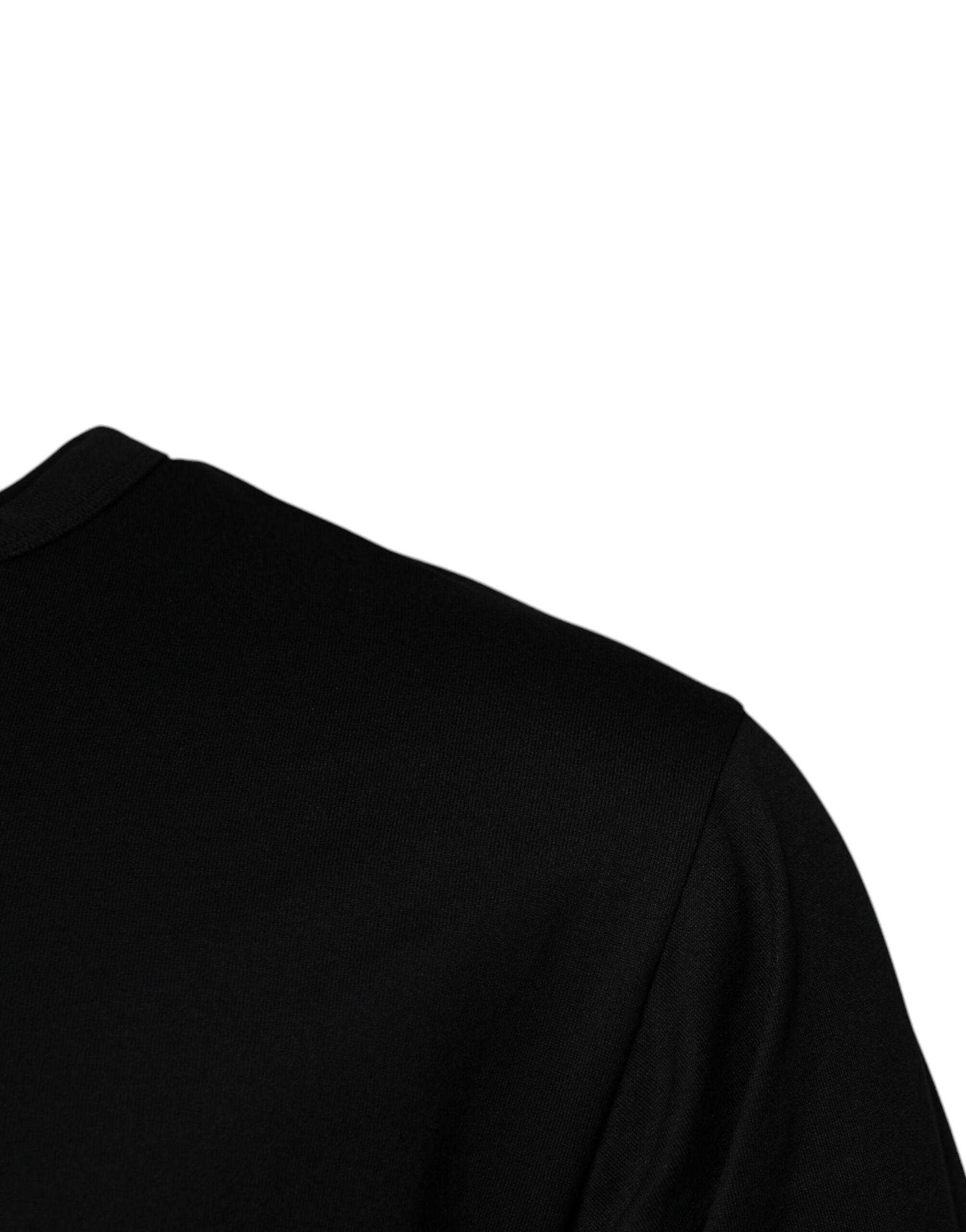 Dolce & Gabbana Black #DGMILLENNIALS Cotton Crew Neck T-shirt - Hilstor
