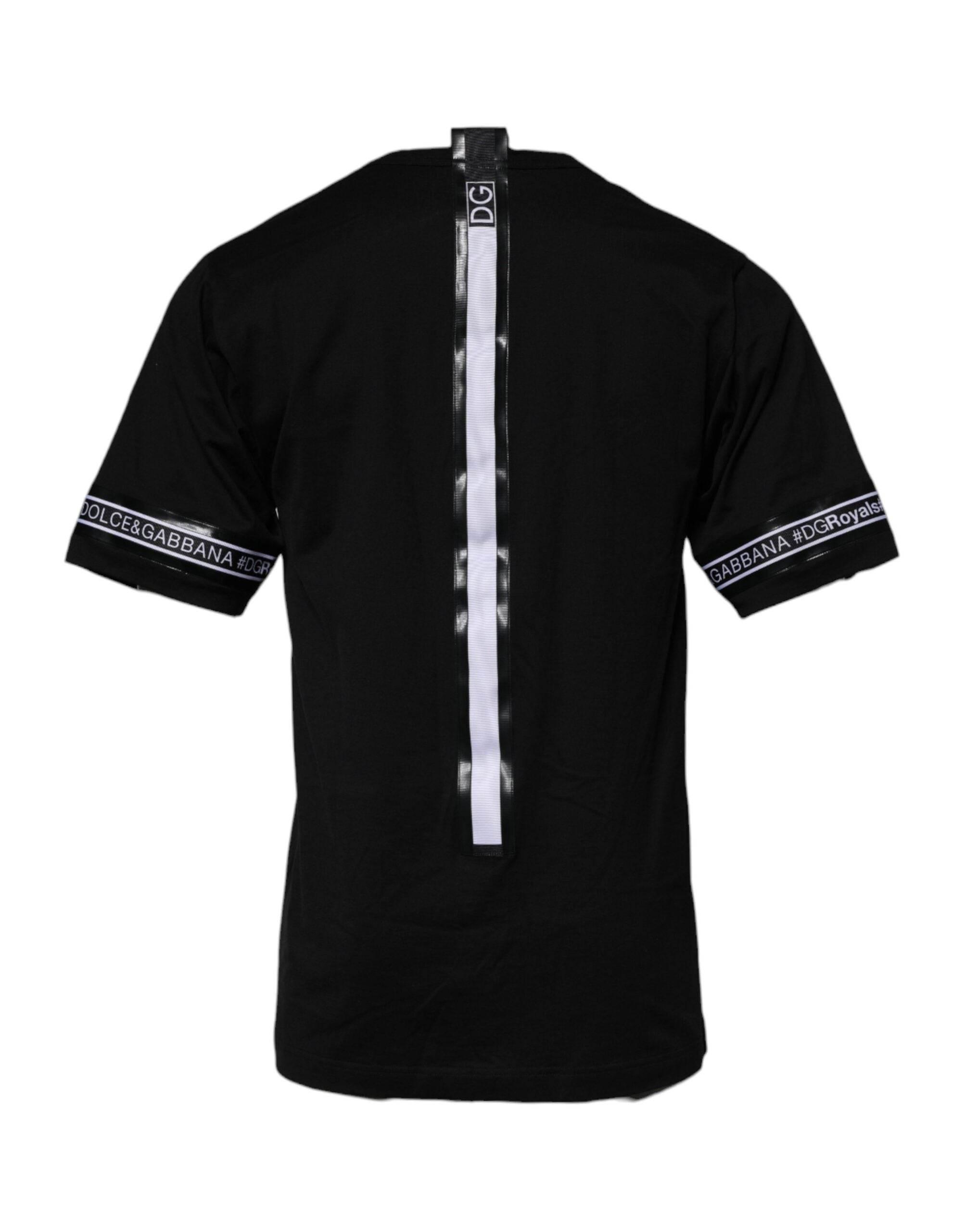 Dolce & Gabbana Black #DGMILLENNIALS Cotton Crew Neck T-shirt - Hilstor