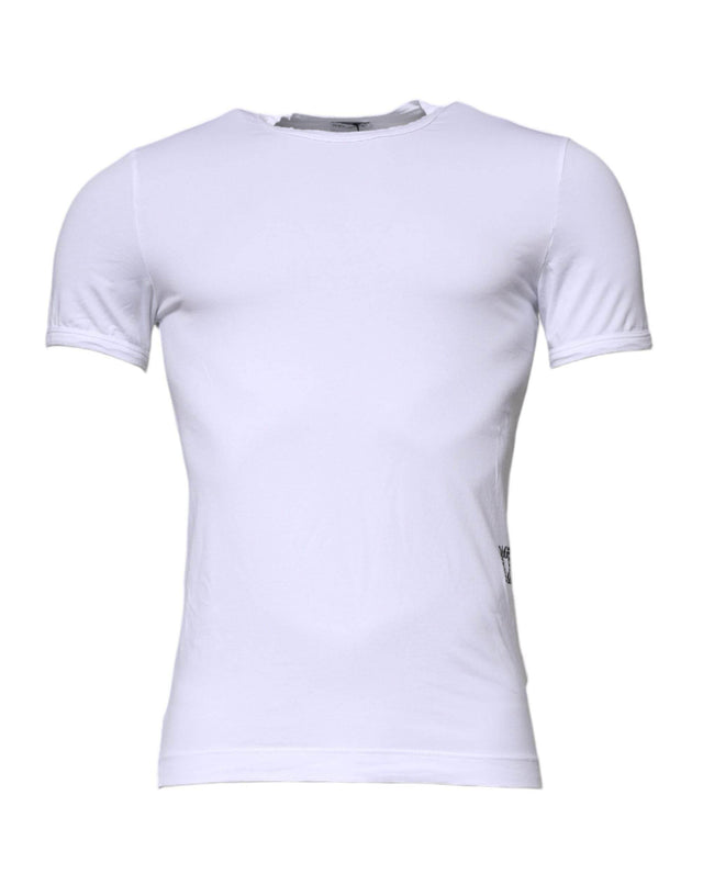 Dolce & Gabbana White Cotton Stretch Crewneck Underwear T-shirt - Hilstor