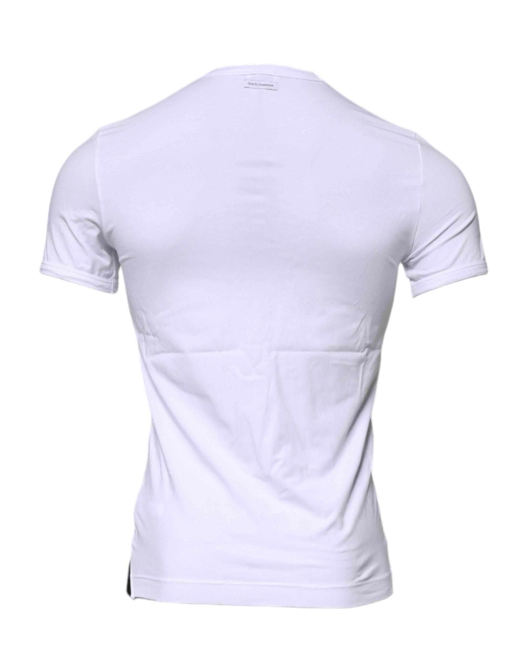 Dolce & Gabbana White Cotton Stretch Crewneck Underwear T-shirt - Hilstor