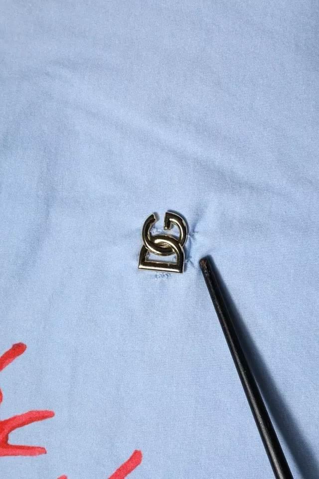 Dolce & Gabbana Light Blue Coral Cotton Men Crew Neck T-shirt - Hilstor