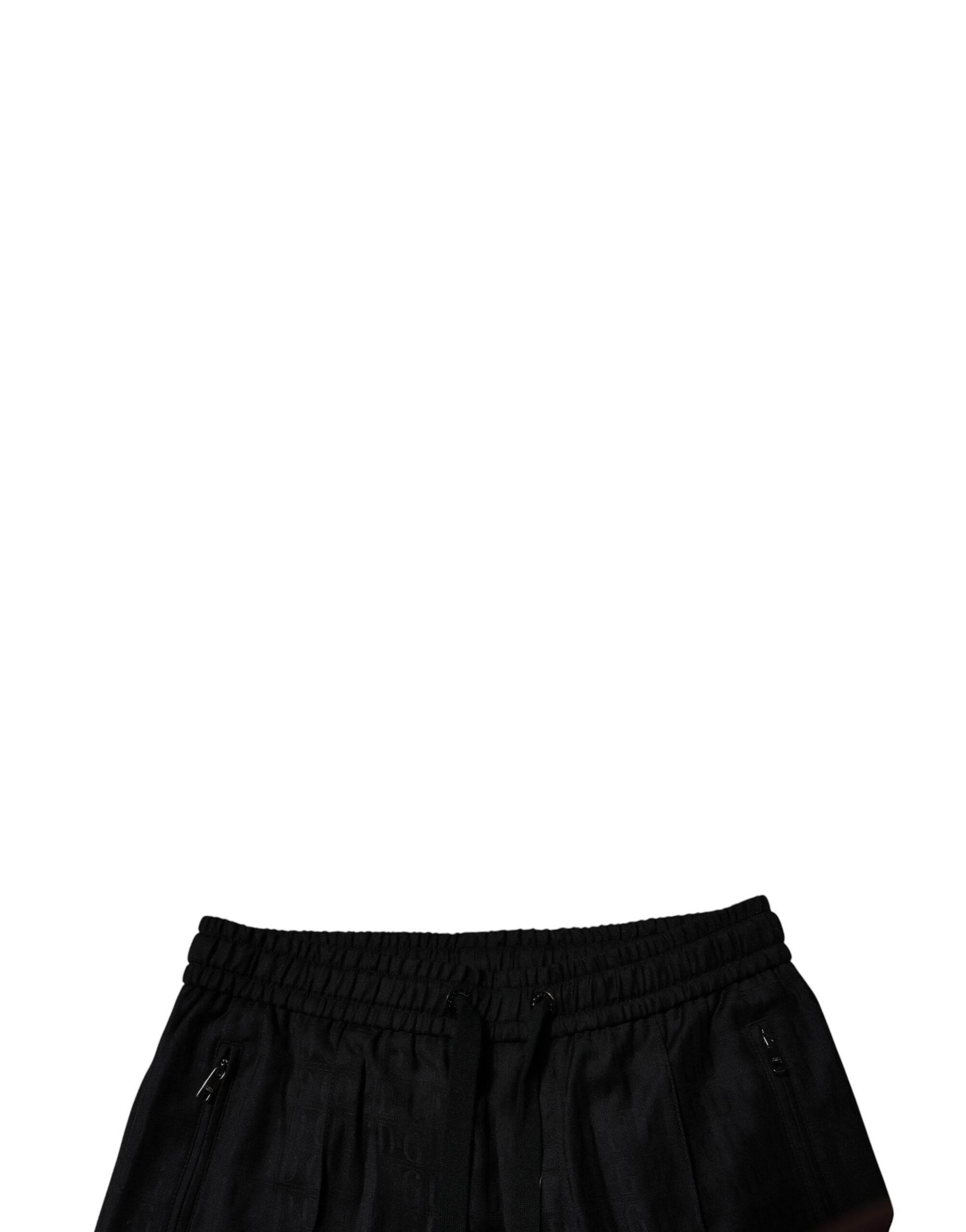Dolce & Gabbana Black Wool Jogger Jogging Pants - Hilstor