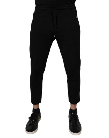 Dolce & Gabbana Black Cotton Jogger Jogging Pants - Hilstor