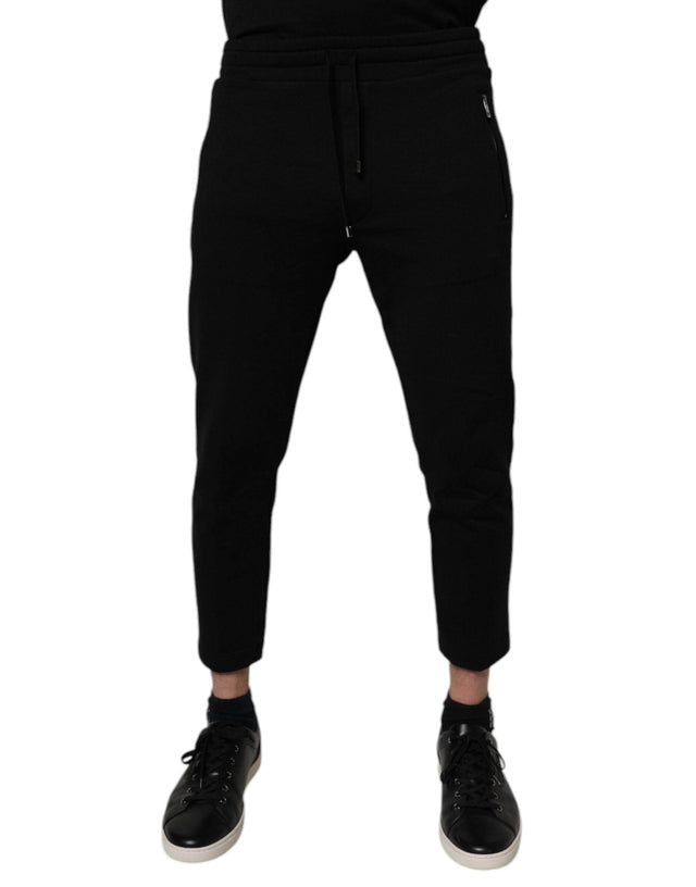 Dolce & Gabbana Black Cotton Jogger Jogging Pants - Hilstor
