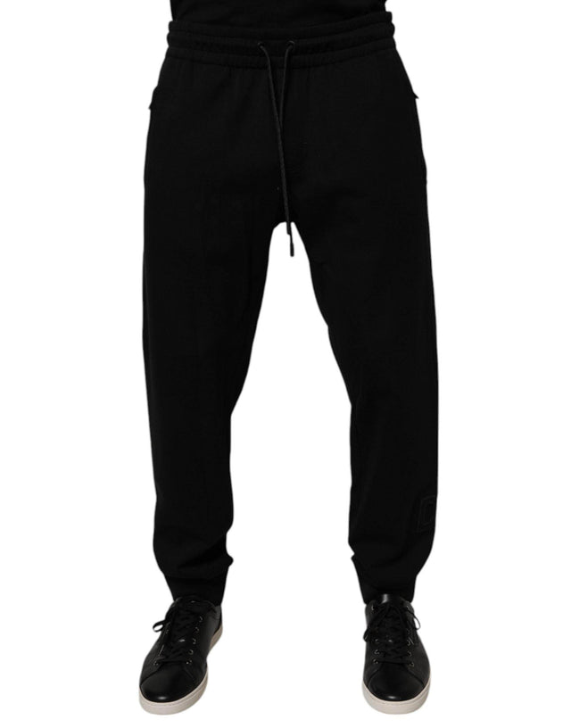 Dolce & Gabbana Black Cotton Jogger Jogging Pants - Hilstor
