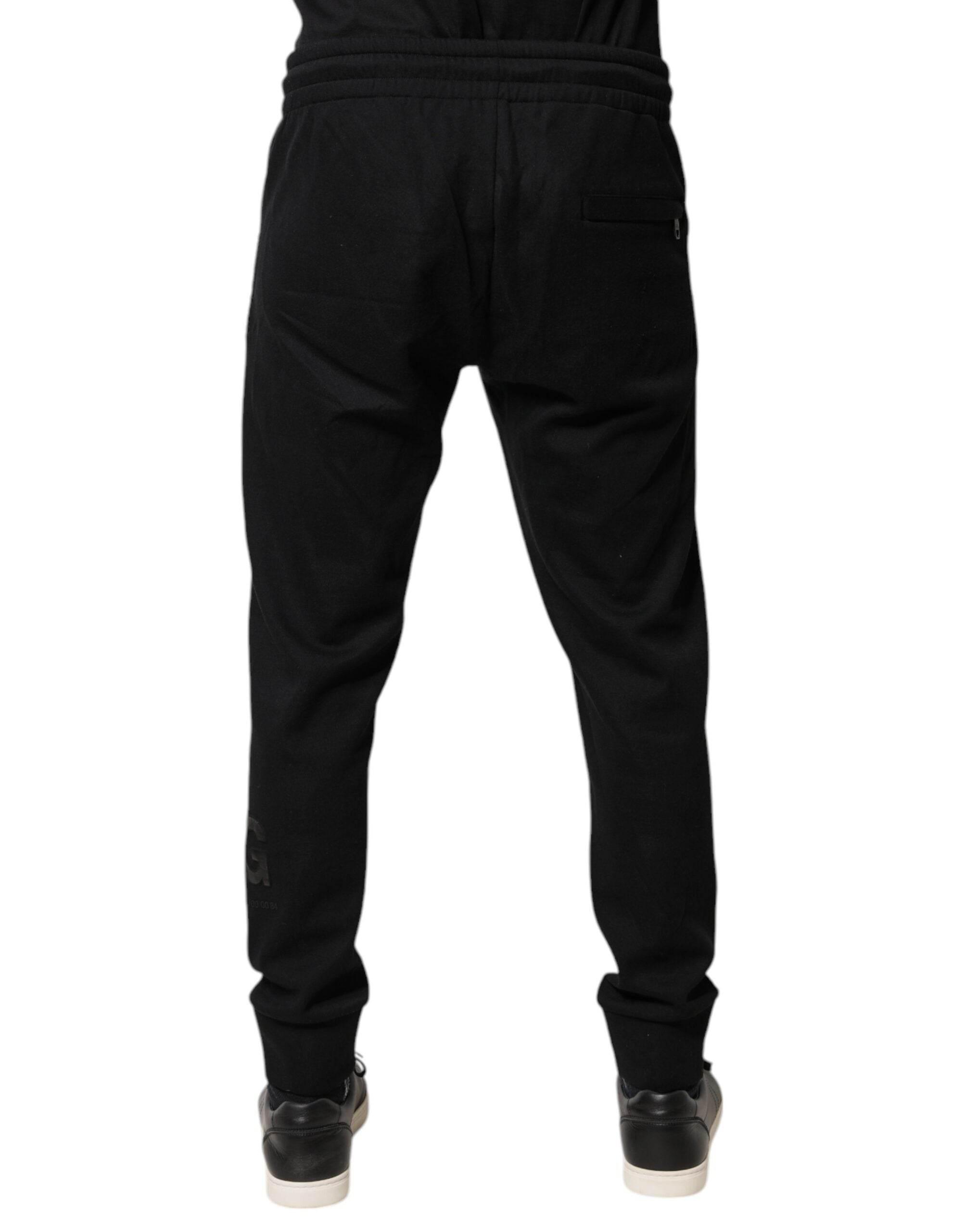 Dolce & Gabbana Black Cotton Jogger Jogging Pants - Hilstor