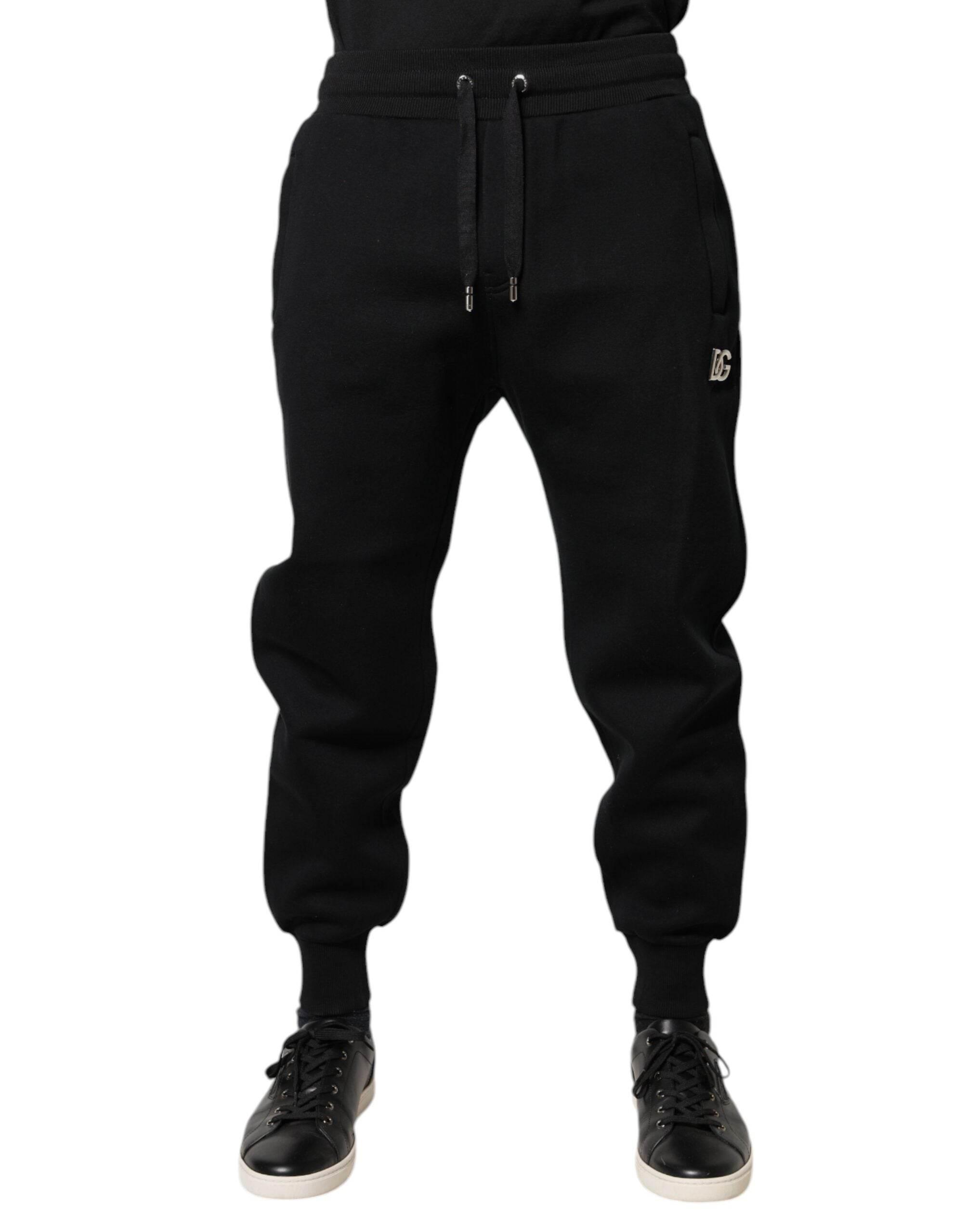 Dolce & Gabbana Black Modal Jogger Jogging Pants - Hilstor