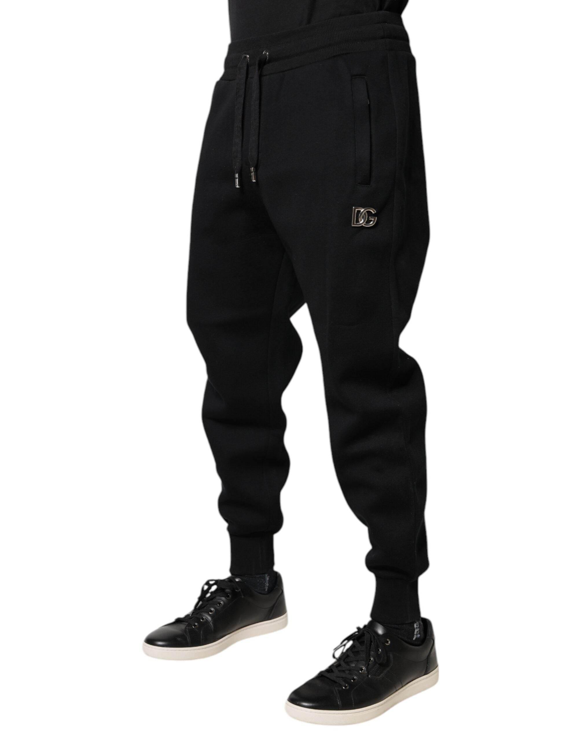 Dolce & Gabbana Black Modal Jogger Jogging Pants - Hilstor