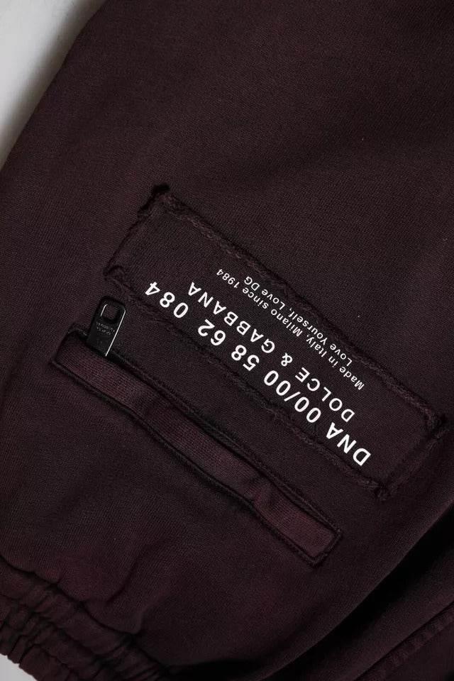 Dolce & Gabbana Dark Violet Cotton Cargo Jogger Pants - Hilstor