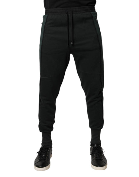 Dolce & Gabbana Black Cotton Blend Jogger Sweatpants Pants - Hilstor