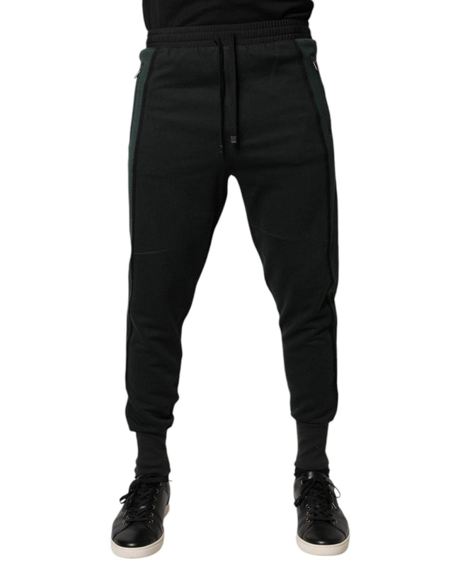 Dolce & Gabbana Black Cotton Blend Jogger Sweatpants Pants - Hilstor