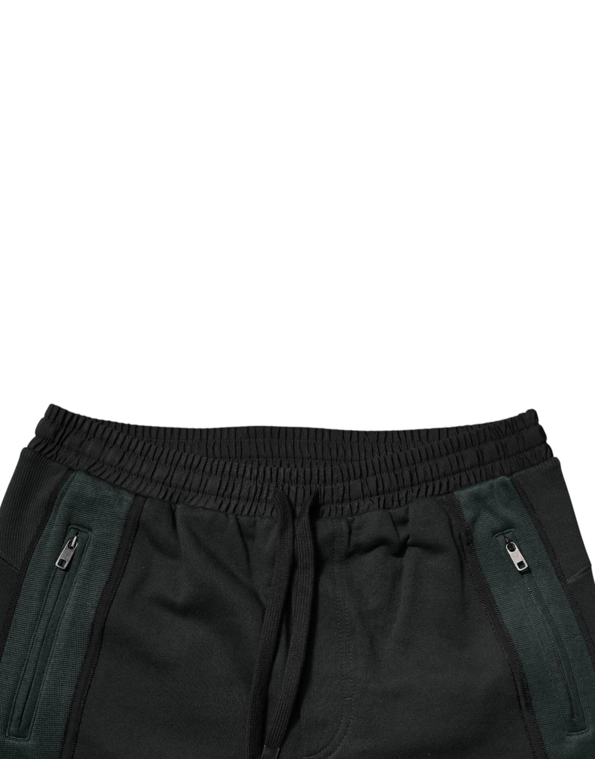 Dolce & Gabbana Black Cotton Blend Jogger Sweatpants Pants - Hilstor