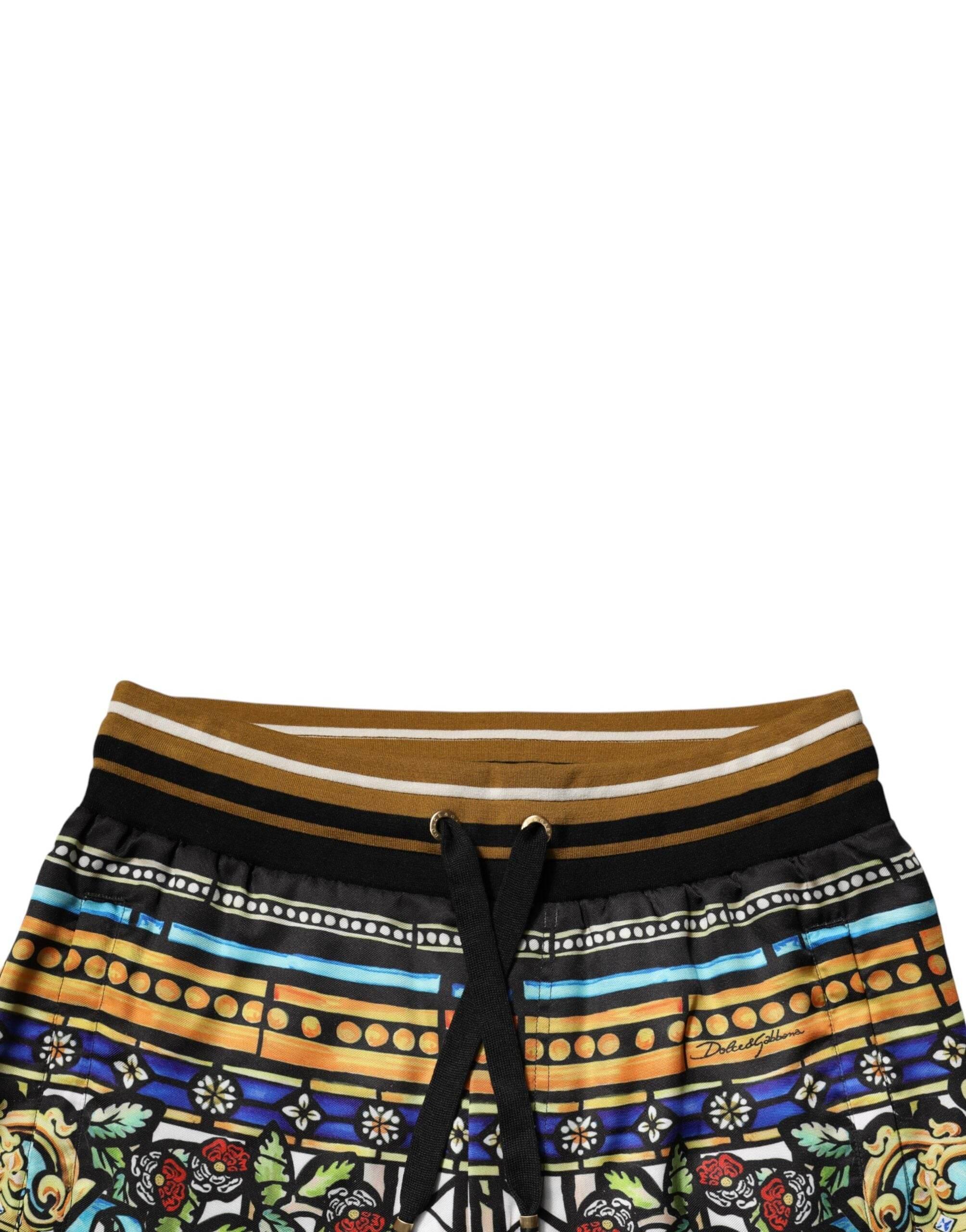 Dolce & Gabbana Multicolor NAPOLEON Jogger Sweatpants Pants - Hilstor