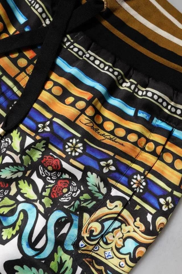 Dolce & Gabbana Multicolor NAPOLEON Jogger Sweatpants Pants - Hilstor