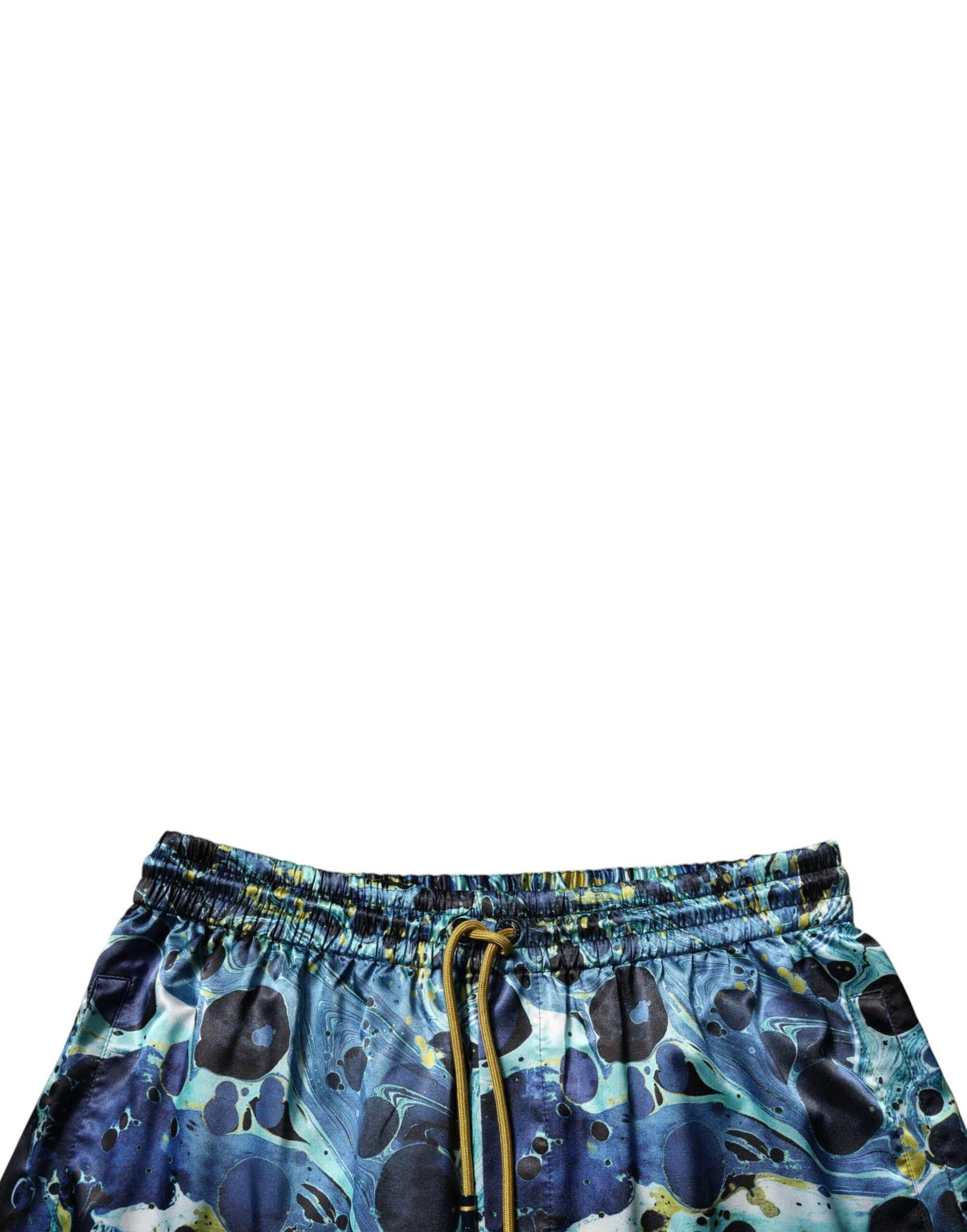 Dolce & Gabbana Multicolor Marble Print Jogger Men Sweatpants Pants - Hilstor
