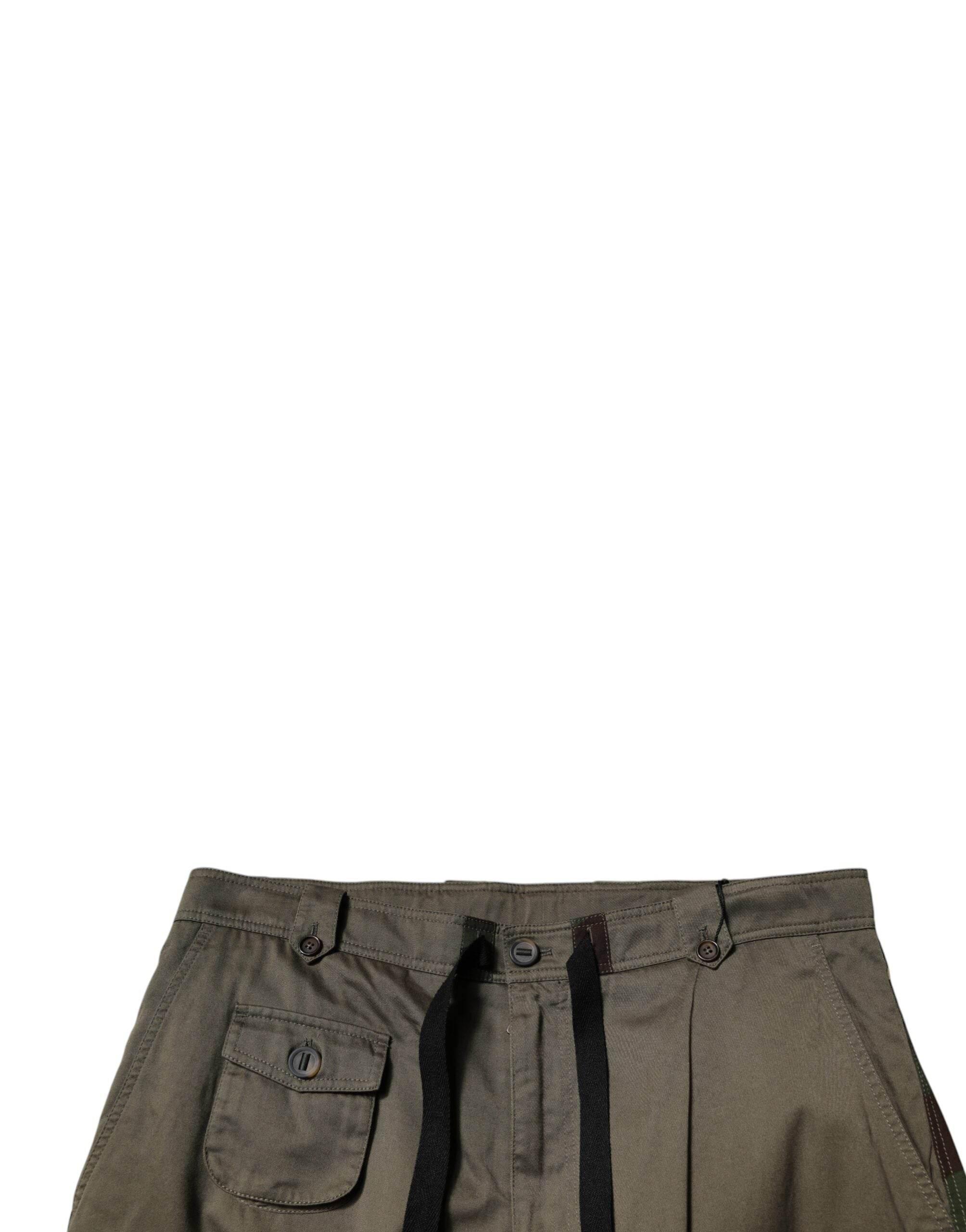 Dolce & Gabbana Multicolor Patchwork Camouflage Cargo Pants - Hilstor