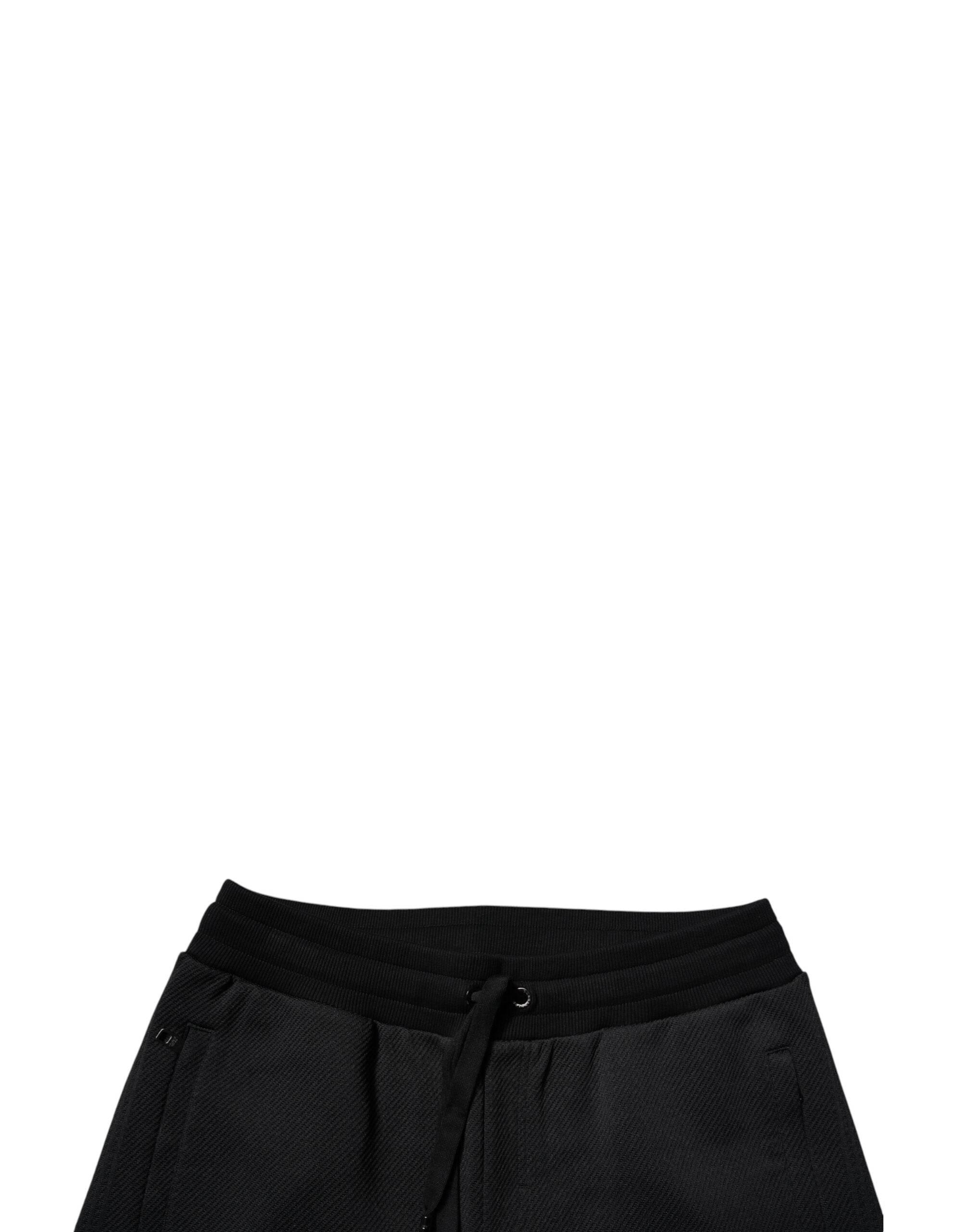 Dolce & Gabbana Black Polyester Men Jogger Sweatpants Pants - Hilstor