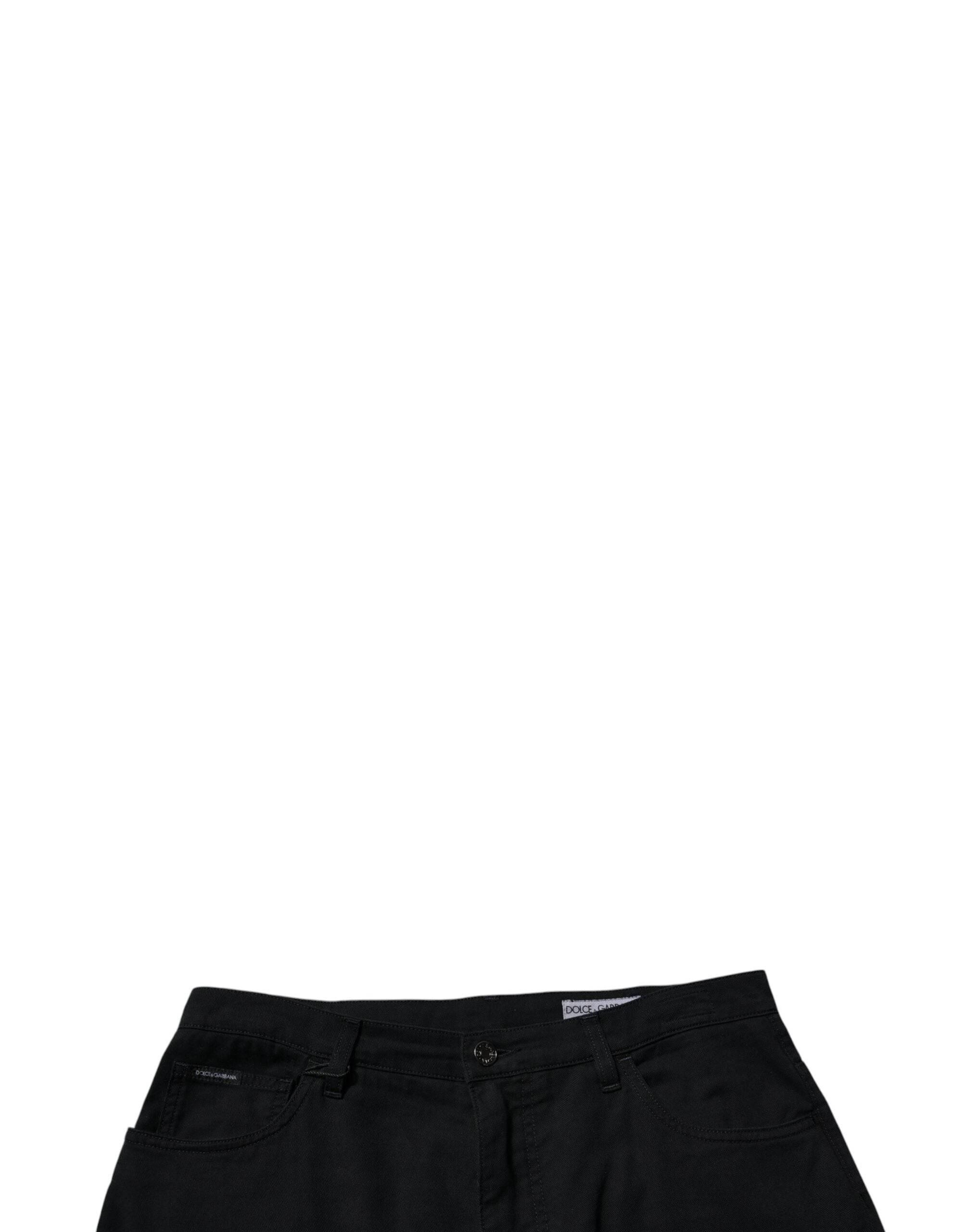 Dolce & Gabbana Dark Blue Cotton Stretch Loose Men Denim Jeans - Hilstor