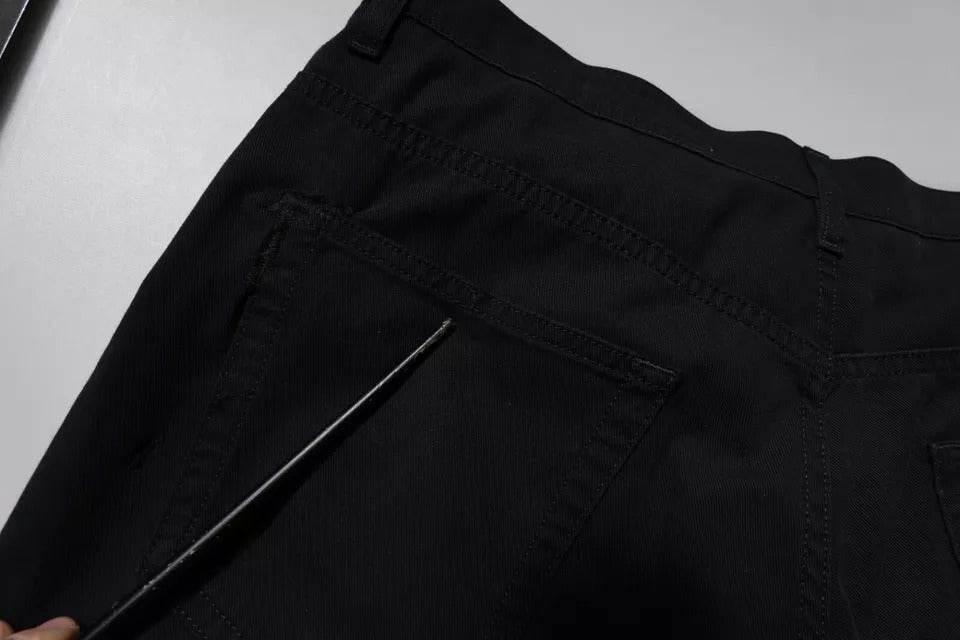 Dolce & Gabbana Dark Blue Cotton Stretch Loose Men Denim Jeans - Hilstor