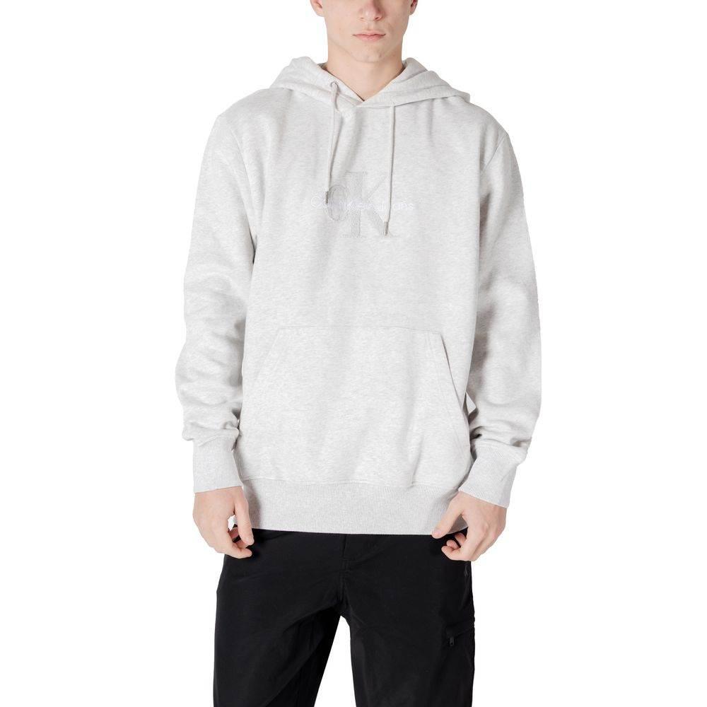 Calvin Klein Jeans Gray Cotton Hoody - Hilstor