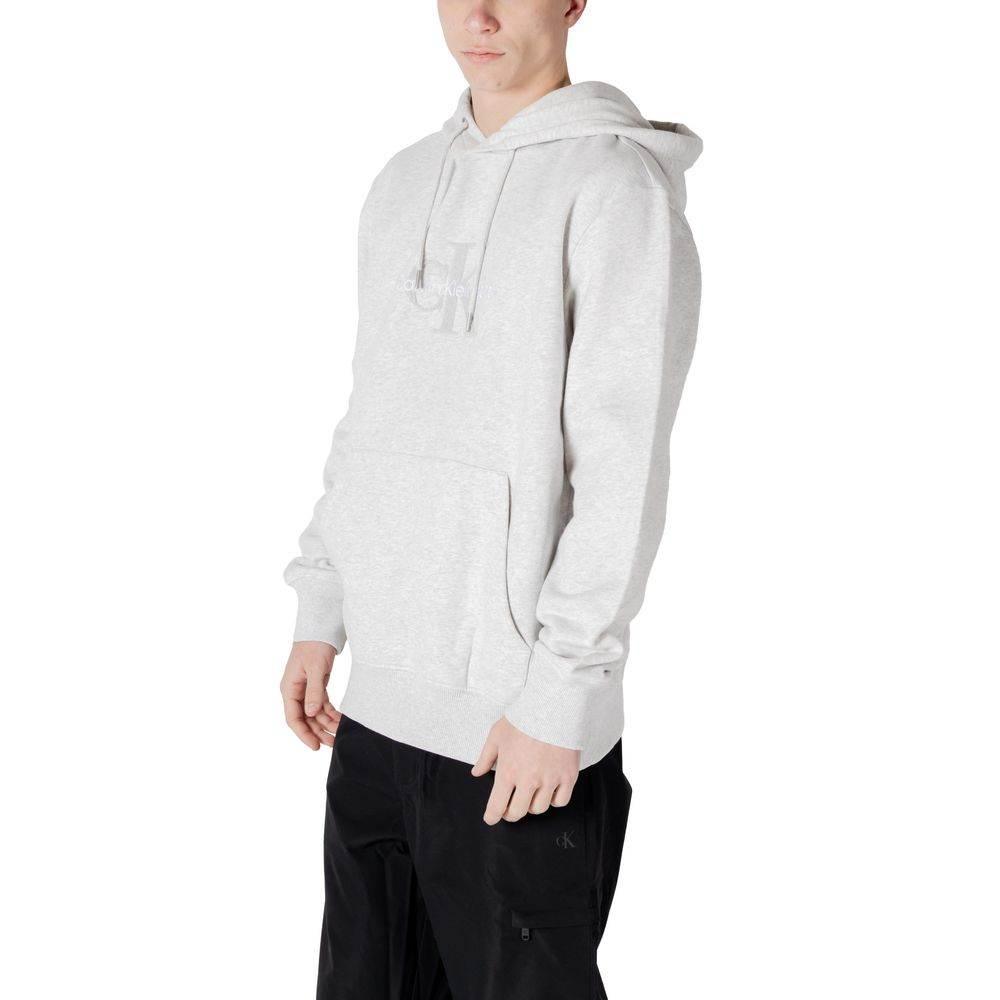 Calvin Klein Jeans Gray Cotton Hoody - Hilstor