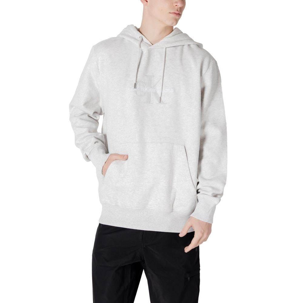 Calvin Klein Jeans Gray Cotton Hoody - Hilstor