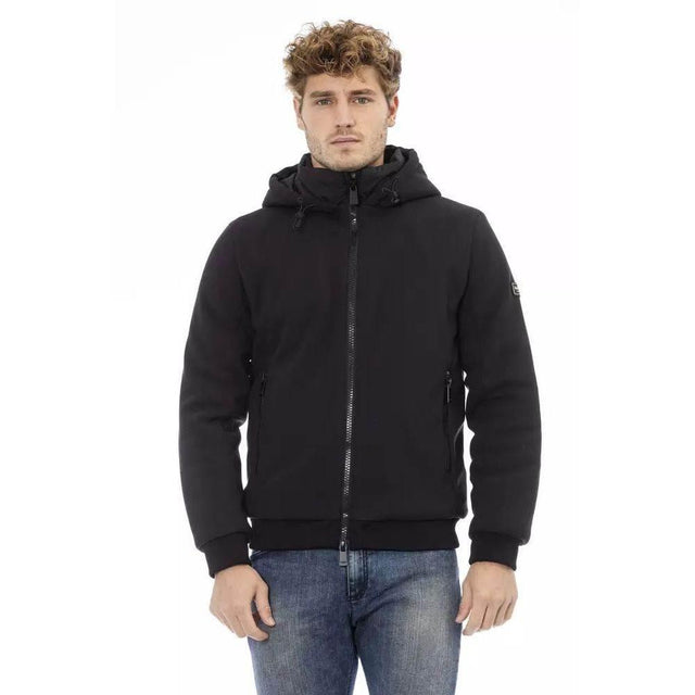 Baldinini Trend Black Polyester Hoody - Hilstor